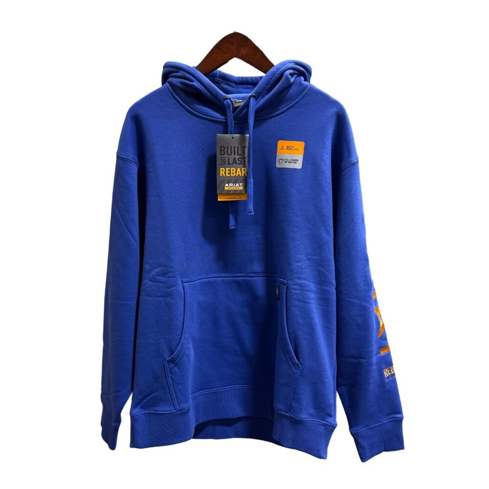 Ariat Men's Rebar Logo Sleeve Graphic Hooded Work Sweatshirt NWT